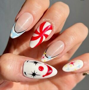 Clown-Inspired Nail Art NWT 24 Pieces